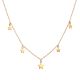 Star charm necklace for women, Dainty brass 22k gold plated jewelry, Handmade jewelry